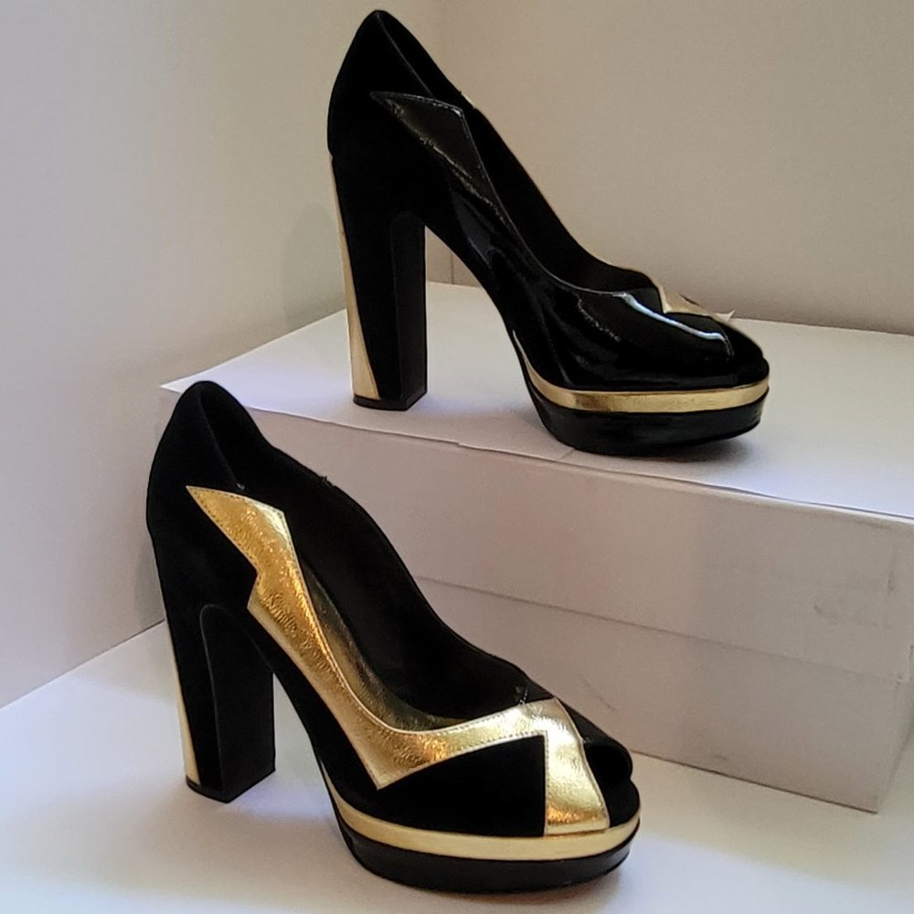 Jeffrey Campbell Bad-Gurl Mixed Media Pump - Picture 2 of 10